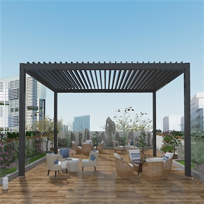 Jednoslojna sjenica s rešetkama od aluminijske legure-